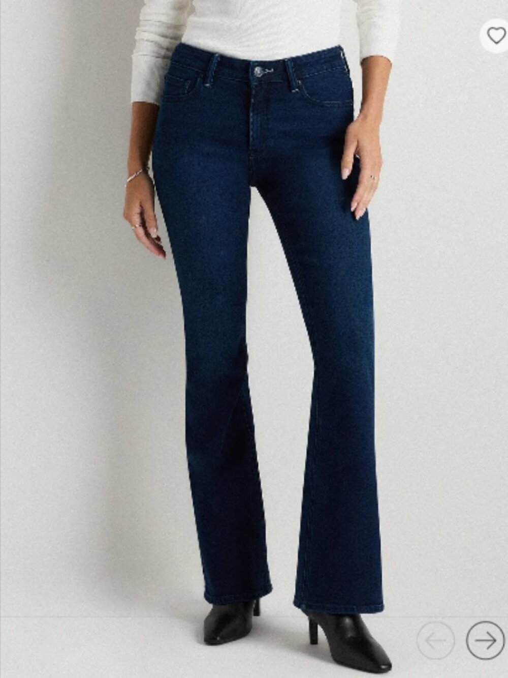NWT Quince Luna Stretch Flare Jeans | Deep Sea Blue | Size 30 Regular - Picture 2 of 5